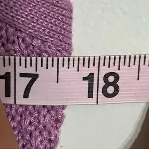 Ultra Flirt Crochet Knit Tie Halter Neck Dress‎ Junior Size XL Pink Purple Color thumbnail 6