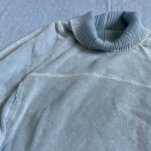 NWT Aerie Cozy Sweatshirt New Heights Fleece Turtleneck Size XS in Cloud Wash thumbnail 3