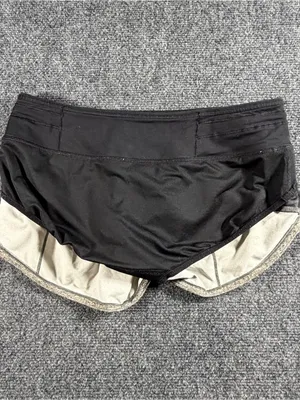 Lululemon Speed Up Shorts Womens 4 Gray Running Athletic Lined Zip Pocket thumbnail 5