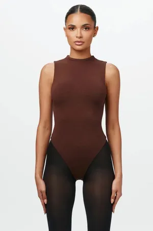 Naked Wardrobe Brown bodysuit thumbnail 1