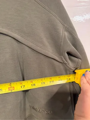 Lululemon Softstreme Keyhole Olive Green Hooded Cutout‎ Sweatshirt thumbnail 4
