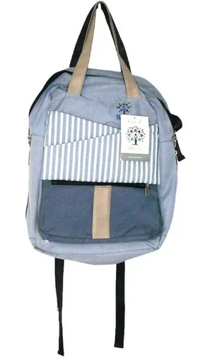 BB Well Diaper Bag Backpack with PEVA Waterproof Changing Pad Spacious Pockets Gray thumbnail 1