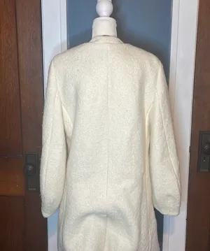 Loft NWOT Vintage Warm White Coat thumbnail 3