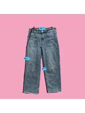 Quince Women's Light Blue Wide-Leg Denim Jeans Size 30 thumbnail 3