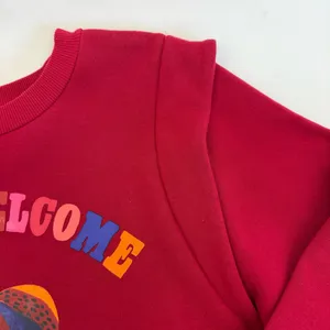 Farm Rio X Anthropologie Warm Welcome Sweatdress Sweatshirt Dress Burgundy Red thumbnail 10