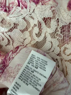 Free People Lucie NWTs Pink Cream Lace Mini Floral Dress size 6 thumbnail 10
