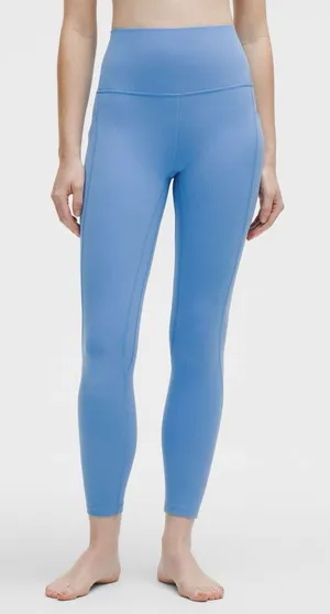 Lululemon Align High‎ Rise Pant Pockets 25” Size 6 Blue Nulu Leggings thumbnail 1