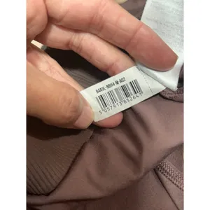 Gymshark Womens Medium Longline Sports Bra‎ Mauve Brown Ribbed B4A9L Scoop Neck thumbnail 4