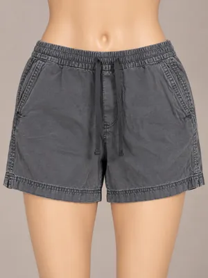 Abercrombie & Fitch 100% Cotton Charcoal Shorts XS Elastic Waist thumbnail 1