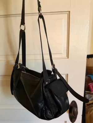 Free People Black Leather Purse thumbnail 1