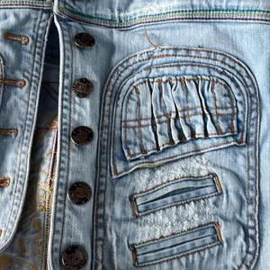 Bob Marley and the wailers embroidered Jean jacket june 18 1978 thumbnail 5