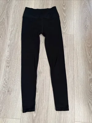 Spiritual Gangster Auralight Black Ribbed High-Waist Leggings Small thumbnail 4
