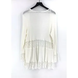 JODY California Y2K Lace Trimmed Cardigan White M thumbnail 7