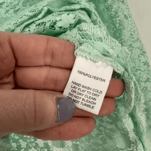 NWT Alberto Makali Mint Green‎ Lace Poncho Fringe Cape Boho Festival Sheer M thumbnail 6