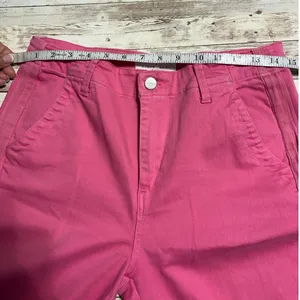 Risen Jogger Jeans Denim Size 7 28 Hot Pink Stretch Vibrant Pants thumbnail 7