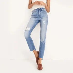 Madewell The High-Rise Slim Boyjean Step-Hem Edition Jeans 24‎ Casual Distressed thumbnail 3