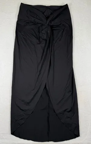 SKIMS Swim Twist Front Skirt Onyx Black‎ Plus Size 3X Faux Wrap Cover Up Skirt thumbnail 1