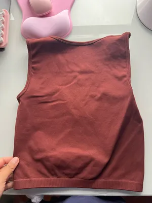 Amazon Brown seamless crop tank top thumbnail 5