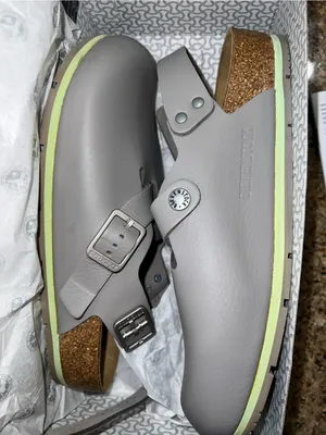 Birkenstock Tokio Pro Gunmetal Leather Clogs EU 38 Regular Fit NIB thumbnail 7