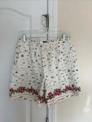 J. Crew Cosmo short in map-print cotton poplin S thumbnail 5