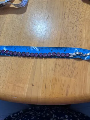 Purple Crystal Tennis Bracelet thumbnail 2