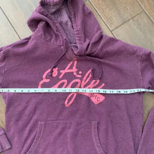 American Eagle Logo Purple Pullover Hoodie Sweatshirt sz L Y2K thumbnail 3