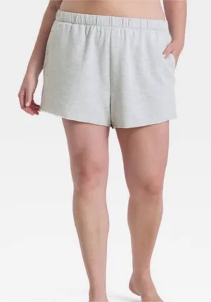 Wild Fable Women's French Terry Fleece Lounge Shorts - Heather Gray Size NWT thumbnail 1