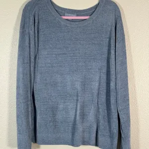 Barefoot Dreams Blue Cozycore Sweater Womens L Casual Casual Soft Plush Classic thumbnail 11