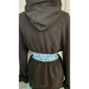 Denim & Supply Ralph Lauren Reworked Crop Hoodie Skirt Set Charcoal Gray L thumbnail 7