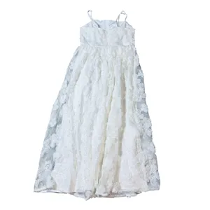 NWOT Lulus Medium‎ Delightful Charisma White Embroidered Sequin Mesh Midi Dress thumbnail 9