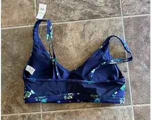 Offline By Aerie Goals Plunge Sports Bra Royal Navy Size Medium thumbnail 8