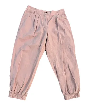 Halara Women’s Jogger Pants Medium Twill Pleated‎ Trousers Pink thumbnail 1