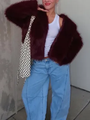 Princess Polly Liannah Faux Fur Jacket Red thumbnail 2