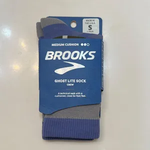 Pacific NW Brooks Ghost Lite Crew Socks - Blue and Gray thumbnail 1