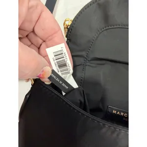 Marc Jacobs Crossbody Bag Black Nylon Leather Trim Gold Hardware OS thumbnail 14