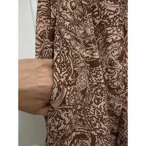 Free People Sophie Paisley Off Shoulder Mini Dress Brown Purple Boho XS thumbnail 3