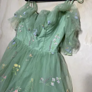 Zapaka dress lavender tulle Prom dress floral embroidery corset bodice Size‎ 16W thumbnail 2