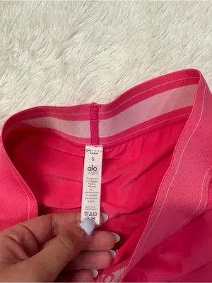 Alo Yoga Match Point Tennis Skirt Fluorescent Pink Coral thumbnail 3
