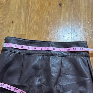 Babaton Brown Vegan Leather Pencil Skirt thumbnail 10