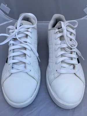 adidas Grand Court White and Black Classic Low Top Sneakers - Size 8.5 thumbnail 8