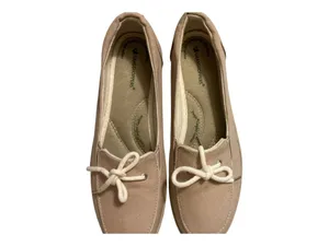 Grasshoppers Womens Canvas Boat Shoes Slip On Loafers Beige Tan Comfort Size 8M thumbnail 5