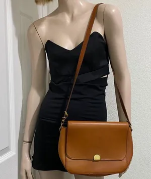Madewell L4913 Brown Leather The Abroad Shoulder Bag thumbnail 3