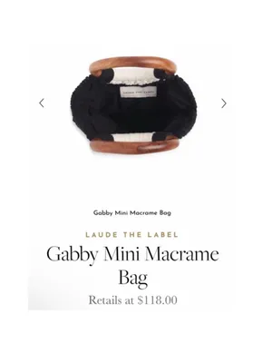 NWT Curateur × LAUDE THE LABEL Gabby Mini Macrame Bag thumbnail 5