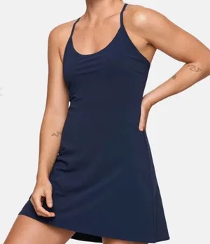Outdoor Voices Navy Blue Athletic‎ Tennis Dress Built in Shorts Size M thumbnail 1