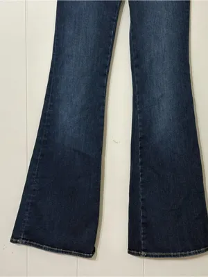 FRAME Le One Flare Jeans Hanbury Wash Size 0 High Rise Stretch Denim thumbnail 3