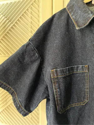 Zara Dark Blue Denim Romper thumbnail 12