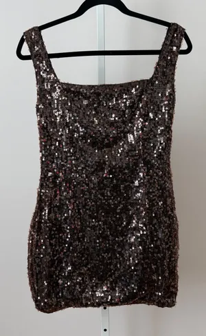Petal + Pup Awhina sz 4 ‎ Brown Sequin Mini Dress NWT Mobwife Party thumbnail 1