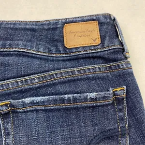 American Eagle Stretch Artist Crop‎ Jean Dark Was Denim Womens Size 0 thumbnail 11