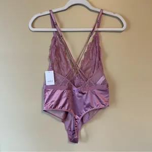 Auden Mauve Lace and Satin Body Suit thumbnail 4
