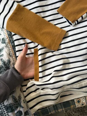 Stripped hooded shirt Multiple thumbnail 3